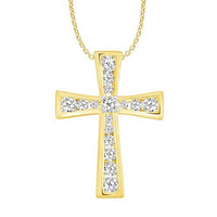 Thumbnail for LADIES PENDANT 1/2 CT ROUND DIAMOND 10K YELLOW GOLD