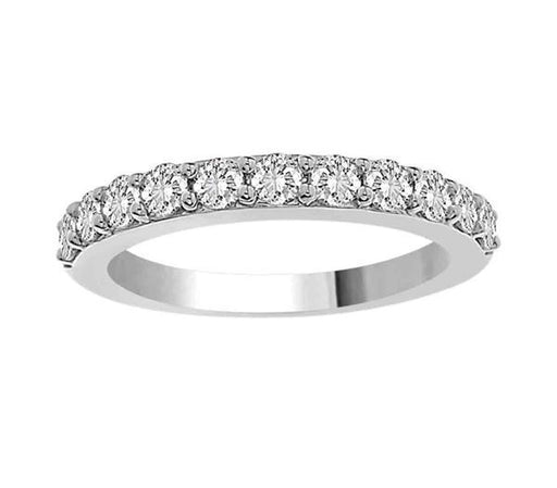 LADIES BAND 1 CT ROUND DIAMOND 14K WHITE GOLD