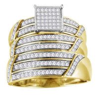 Thumbnail for LADIES TRIO RING SET 1/2 CT ROUND DIAMOND 10K YELLOW GOLD