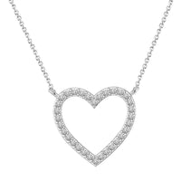 Thumbnail for LADIES NECKLACE 1/10 CT ROUND DIAMOND 10K WHITE GOLD