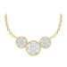 LADIES NECKLACE 1/3 CT ROUND DIAMOND 10K YELLOW GOLD