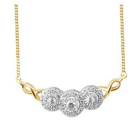 Thumbnail for LADIES NECKLACE 1/4 CT ROUND DIAMOND 10K YELLOW GOLD