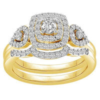 Thumbnail for LADIES BRIDAL RING SET 3/4 CT ROUND DIAMOND 14K YELLOW GOLD