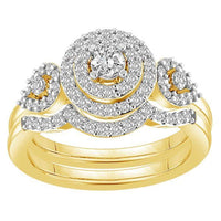 Thumbnail for LADIES BRIDAL RING SET 3/4 CT ROUND DIAMOND 14K YELLOW GOLD