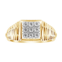 Thumbnail for MEN'S RING 1/4 CT ROUND DIAMOND 10K YELLOW GOLD