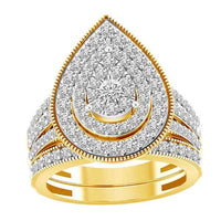 Thumbnail for LADIES BRIDAL RING SET 1 1/2 CT ROUND DIAMOND 14K YELLOW GOLD