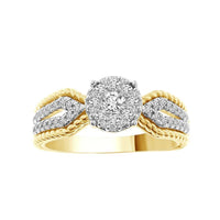 Thumbnail for LADIES BRIDAL RING SET 1/2 CT ROUND DIAMOND 14K YELLOW GOLD