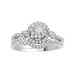 LADIES RING 1/2 CT ROUND DIAMOND 14K WHITE GOLD