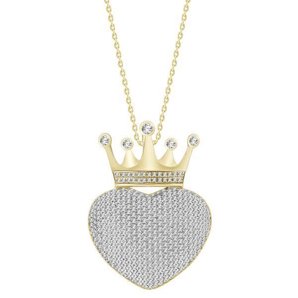 MEN'S CHARM 1 1/5 CT ROUND DIAMOND 10K YELLOW GOLD