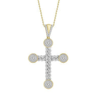 Thumbnail for MEN'S CROSS 2 3/4 CT ROUND DIAMOND 14K YELLOW GOLD