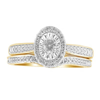 Thumbnail for LADIES BRIDAL RING SET 1/3 CT ROUND DIAMOND 10K YELLOW GOLD