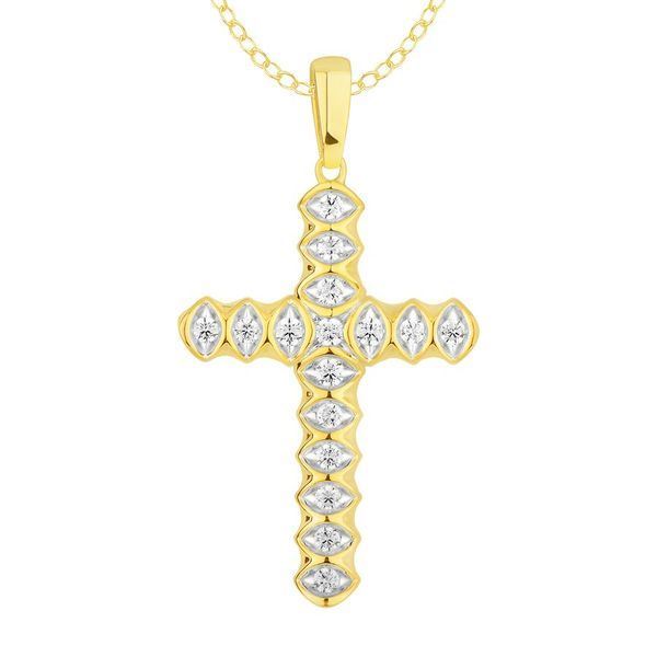 LADIES PENDANT 1/2 CT ROUND DIAMOND 10K YELLOW GOLD
