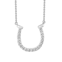 Thumbnail for LADIES NECKLACE 1/10 CT ROUND DIAMOND 10K WHITE GOLD