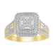 LADIES BRIDAL RING SET 1/2 CT ROUND DIAMOND 10K YELLOW GOLD