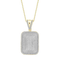 Thumbnail for MEN'S CHARM 7/8 CT ROUND DIAMOND 10K YELLOW GOLD