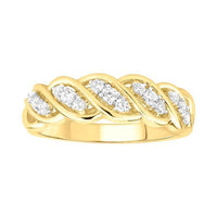 Thumbnail for LADIES BAND 1/4 CT ROUND DIAMOND 10K YELLOW GOLD