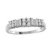 LADIES RING 1/4 CT ROUND/BAGUETTE DIAMOND 10K WHITE GOLD