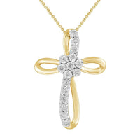 Thumbnail for LADIES PENDANT 1/10 CT ROUND DIAMOND 10K YELLOW GOLD