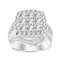 Thumbnail for LADIES RING 4 CT ROUND/BAGUETTE DIAMOND 10K WHITE GOLD
