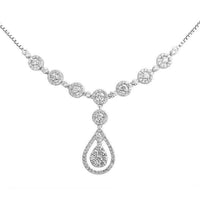 Thumbnail for LADIES NECKLACE 2 3/4 CT ROUND DIAMOND 10K WHITE GOLD