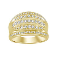 Thumbnail for MEN'S RING 1  CT ROUND DIAMOND 10K YELLOW GOLD