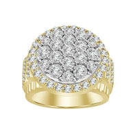 Thumbnail for MEN'S RING 2 1/2 CT ROUND DIAMOND 14K YELLOW GOLD