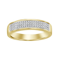 Thumbnail for MEN'S BAND 1/5 CT ROUND DIAMOND 10K YELLOW GOLD