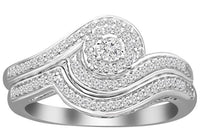 Thumbnail for LADIES BRIDAL RING 10K WHITE GOLD 1/4 CT ROUND DIAMOND 
