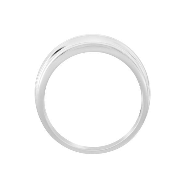 MEN'S BAND 1/6 CT ROUND DIAMOND 10K WHITE GOLD