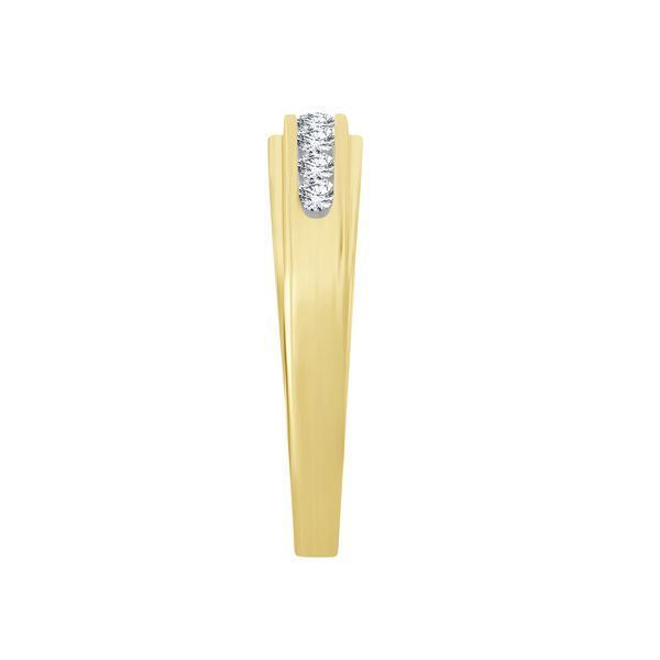MEN'S BAND 1/6 CT ROUND DIAMOND 10K YELLOW GOLD