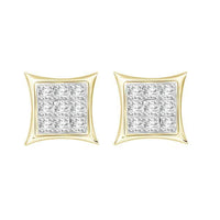 Thumbnail for MEN'S EARRINGS 1/20 CT ROUND DIAMOND 10K YELLOW GOLD