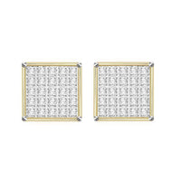 Thumbnail for MEN'S EARRINGS 1/6 CT ROUND DIAMOND 10K YELLOW GOLD 