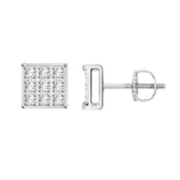 Thumbnail for MEN'S EARRINGS 1/20 CT ROUND DIAMOND SILVER