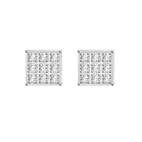 Thumbnail for MEN'S EARRINGS 1/20 CT ROUND DIAMOND SILVER