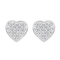 Thumbnail for MEN'S EARRINGS 1/10 CT ROUND DIAMOND SILVER