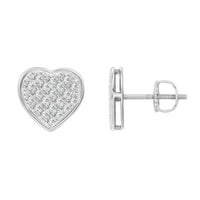 Thumbnail for MEN'S EARRINGS 1/6 CT ROUND DIAMOND SILVER