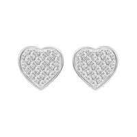 Thumbnail for MEN'S EARRINGS 1/6 CT ROUND DIAMOND SILVER