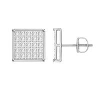 Thumbnail for MEN'S EARRINGS 1/6 CT ROUND DIAMOND SILVER