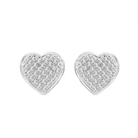 Thumbnail for MEN'S EARRINGS 1/4 CT ROUND DIAMOND SILVER