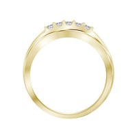 Thumbnail for MEN'S RING 1/2 CT ROUND DIAMOND 10K YELLOW GOLD