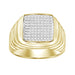 MEN'S RING 1/4 CT ROUND DIAMOND 10K YELLOW GOLD