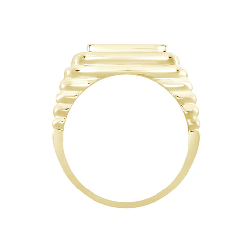 MEN'S RING 1/4 CT ROUND DIAMOND 10K YELLOW GOLD