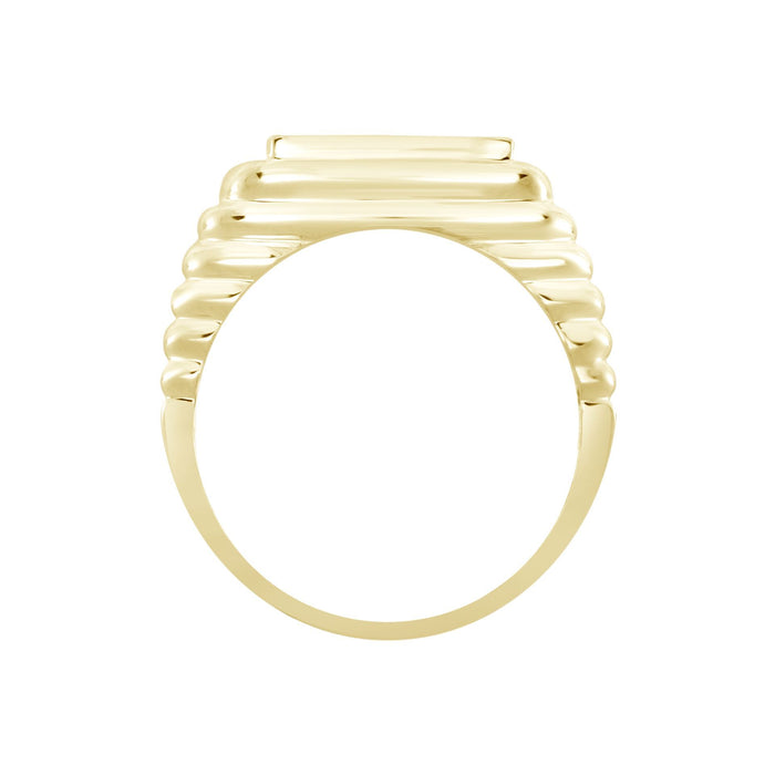 MEN'S RING 1/4 CT ROUND DIAMOND 10K YELLOW GOLD