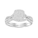 LADIES BRIDAL RING SET 1/4 CT ROUND DIAMOND 10K WHITE GOLD