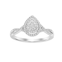 Thumbnail for LADIES BRIDAL RING SET 1/4 CT ROUND DIAMOND 10K WHITE GOLD