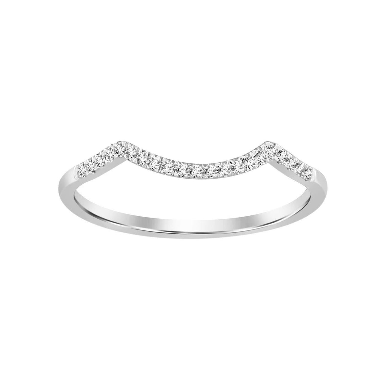 LADIES BRIDAL RING SET 1/4 CT ROUND DIAMOND 10K WHITE GOLD