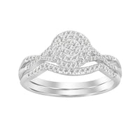 Thumbnail for LADIES BRIDAL RING SET 1/4 CT ROUND DIAMOND 10K WHITE GOLD