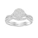 LADIES BRIDAL RING SET 1/4 CT ROUND DIAMOND 10K WHITE GOLD