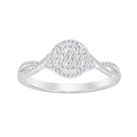 Thumbnail for LADIES BRIDAL RING SET 1/4 CT ROUND DIAMOND 10K WHITE GOLD