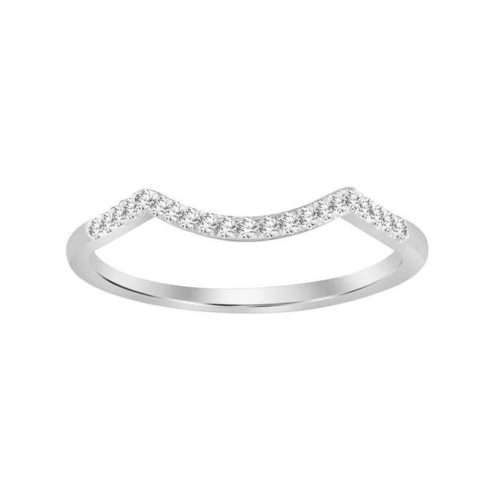 LADIES BRIDAL RING SET 1/4 CT ROUND DIAMOND 10K WHITE GOLD